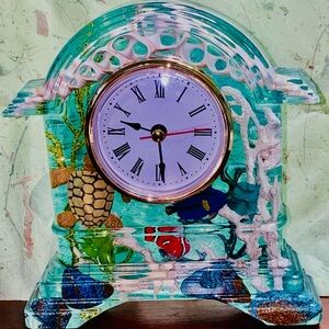 Colorful Ocean -Themed Clock